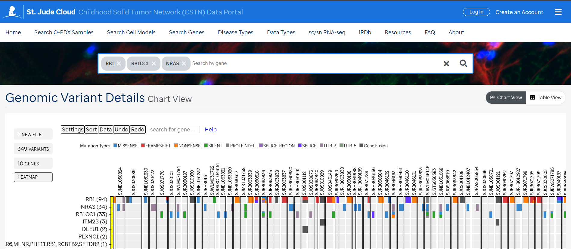 Search multiple genes - Screenshot